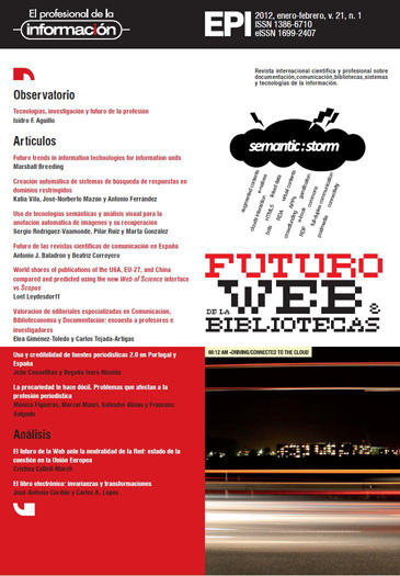 					Ver Vol. 21 Núm. 1 (2012): El futuro de la web
				