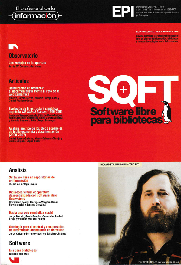 					Ver Vol. 17 Núm. 1 (2008): Software libre para bibliotecas
				