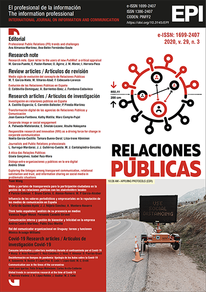 					Ver Vol. 29 Núm. 3 (2020): Relaciones Públicas
				