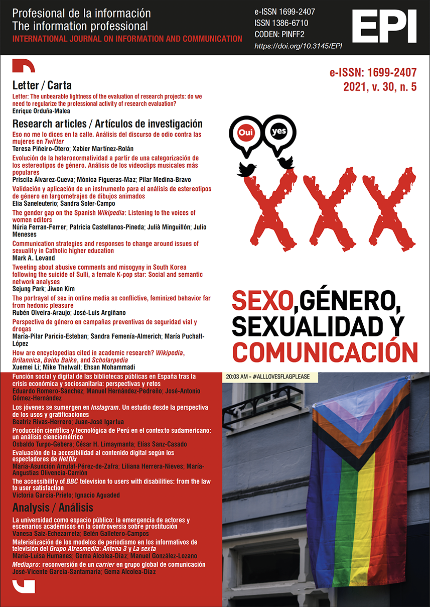 					Ver Vol. 30 Núm. 5 (2021): Sexo, género, sexualidad y comunicación
				