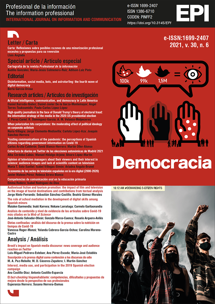 					Ver Vol. 30 Núm. 6 (2021): Democracia 
				