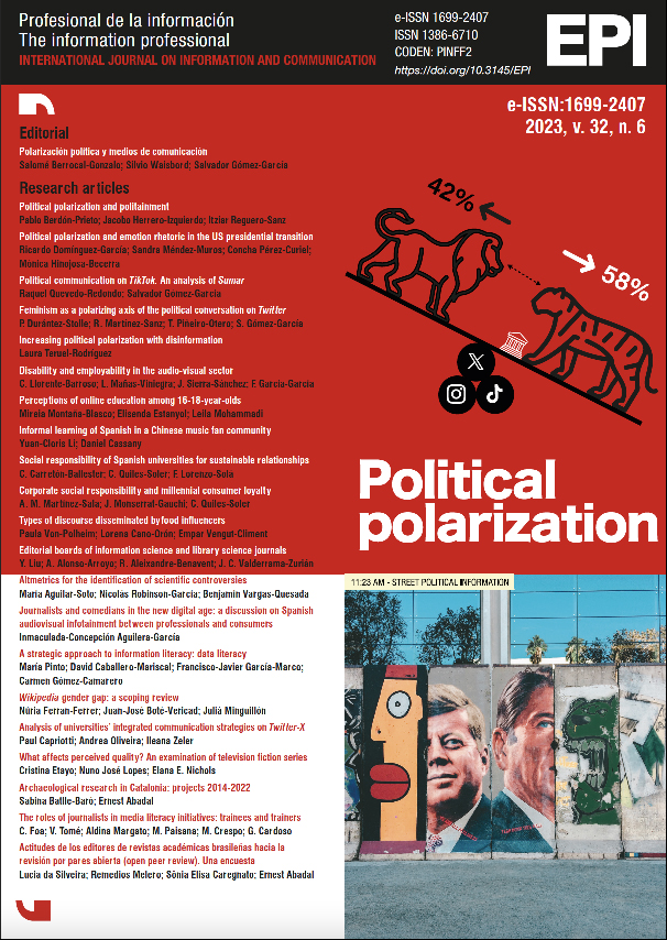 					Ver Vol. 32 Núm. 6 (2023): Political polarization (en elaboración)
				